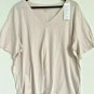 Eileen Fisher V-Neck Organic Cotton Tee Ceramic ( 2X )