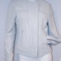$745 REISS Ice Blue LIOTTA Multi Stitch DETAIL LEATHER Coat Fitted JACKET ( M )