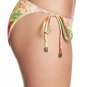 $328 VERSACE BEACHWEAR Floral & Colorblock Stripe Side Tie Bikini Bottom ( 3 )