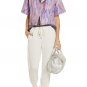 3.1 PHILLIP LIM Cropped JACQUARD Kimono MOTORCYCLE Biker JACKET Pink Blue ( 4 )