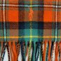 Polo Ralph Lauren Flannel Plaid Fringe Scarf Orange Leaf
