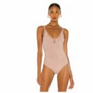 Free People Lea Bodysuit Floral Embroidery Pink ( M ) Free People Lea Bodysuit Floral Embroidery Pink ( M )