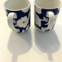 Kate Spade New York x Lenox Primrose Drive Floral Cobalt 2 Mugs Blue/White