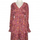 House of Harlow 1960 Berry V-Neck Paisley Floral Dress ( 4 )
