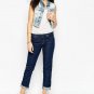 $192 GENETIC LOS ANGELES High Rise Straight Crop BIRKIN Denim JEANS Rider ( 27 )