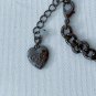 Betsey Johnson Hematite Red Enamel Vampire Lips with Fangs Pendant Necklace