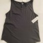 Eileen Fisher Petite Slub Shirttail Tank Black ( L )