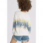Wildfox Stardust Sommers Sweatshirt Baja Burst Tie Dye ( L )