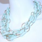 FASHION Green Gold Tone CHAIN Lightweight NECKLACE - Free Shipping