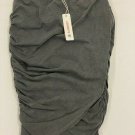 Sundry Ruched Crossover Front Tube Top Grey ( 1 )