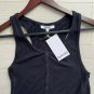 Splendid Raven Henley Rib Racerback Dress Black (XS )