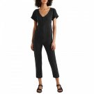 J BRAND Margerie Cropped Washed-Twill Jumpsuit Black ( M ) J BRAND Margerie Cropped Washed-Twill Jumpsuit Black ( M )