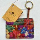 Patricia Nash Summer Florals Key Chain Card Holder Wallet Varenna Leather Patricia Nash Summer Florals Key Chain Card Holder Wallet Varenna Leather