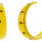 Betsey Johnson Ruler Hoop Earrings Yellow