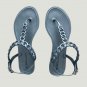 BCBGeneration Jelly Lex Thongs Chain Sandals Flats Grey ( 7 )
