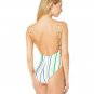Derek Lam 10 Crosby Rainbow Lines Side Cut Out Swimsuit ( M )