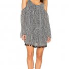 Heartloom Tassel Cold Shoulder Bri Striped Dress Onyx ( XS ) Heartloom Tassel Cold Shoulder Bri Striped Dress Onyx ( XS )