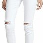 CURRENT ELLIOTT The Stiletto High Waist Ankle Skinny Jeans White ( 25 )