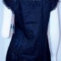 CYNTHIA ROWLEY Embroidered FLORAL Shirt TOP Black ( S )