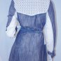 PENCEY Trench LIGHTWEIGHT Jacket COTTON Belted EYELIT Blue WHITE Panels ( 4 )