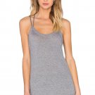 Chaser CW6435 Double Twisted Strap Draped Cami Tank Grey ( M ) Chaser CW6435 Double Twisted Strap Draped Cami Tank Grey ( M )