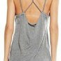 Chaser CW6435 Double Twisted Strap Draped Cami Tank Grey ( M )