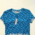 BCBGeneration Frill Floral Crop Top Blue ( L ) BCBGeneration Frill Floral Crop Top Blue ( L )