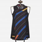 Save The Queen Black Top with Colored Stripes ( S ) Save The Queen Black Top with Colored Stripes ( S )