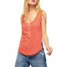 Free People OB1072682 Vacay Tank Top Coral ( L )