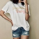 Wildfox Sunshine Baby Keke Tee Clean White ( L )