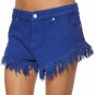 INSIGHT Denim BLUE Jean DIPPER SHORTS Cut-Outs DISTRESS ( 25 )