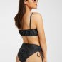 Amuse Society Paisley Drawstring Ruched Sides Bikini Bottom ( L )