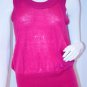 French Connection Women's Open Wide SLEEVE Malibu PINK Lyocell Wool TOP ( M )