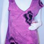 ROXY Hatchback PURPLE Oversize Top FLORAL Asymmetric SHIRT S Free Shipping