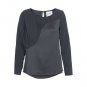 KAREN by SIMONSEN Dark Navy MESH Blouse TOP Ponda SEERSUCKER 38 $200 Free Ship