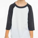 CHASER Boy's Raglan Sleeve Baseball Tee White / Grey ( 2T )