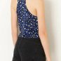 TOPSHOP Short CROPPED Animal Print BLUE LEOPARD Cami Top VISCOSE Free Shipping