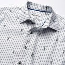 Robert Graham Runaway Train Woven Shirt White / Black Stripe ( S )