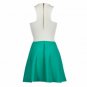 $308 PARKER Lulu MINT Ribbed KNIT Bandage FLARED Style DRESS in Atlantic ( XS )