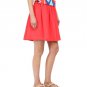$198 KATE SPADE New York FANCY MEETING YOU Gathered Crepe SKIRT Geranium SMALL