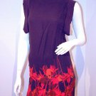 H&M Purple Red FLORAL SHEER Cuffed Short SLEEVE Top 100% Viscose BLOUSE Shirt 2 H&M Purple Red FLORAL SHEER Cuffed Short SLEEVE Top 100% Viscose BLOUSE Shirt 2