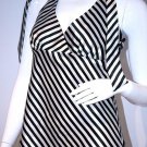 H&M Black White STRIPE Sateen HALTER Tie TOP Shirt V-Neck FRONT US 8 / 38 H&M Black White STRIPE Sateen HALTER Tie TOP Shirt V-Neck FRONT US 8 / 38