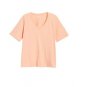 Eileen Fisher V-Neck Organic Cotton Tee Lory Rouge ( L )