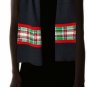 MARC Marc Jacobs NORMANDY BLUE Winter PERCY Scarf FOULARD Knit PLAID Merino Wool