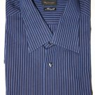 VALENTINO Roma INTERFIT Dress SHIRT Cotton Striped Blue 17 1/2 ( 44 ) VALENTINO Roma INTERFIT Dress SHIRT Cotton Striped Blue 17 1/2 ( 44 )