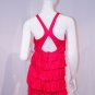 CALVIN KLEIN Hot PINK Ruffled Cocktail DRESS ( XS )