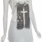 RELIGION CLOTHING Winter White STUDDED CROSS Top REPENT Your SINS ( M )