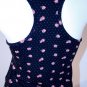 H&M Racer Back SPORT Top FITTED Shirt FLORAL Dotted XS FREE SHIPPING