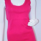LINQ Pink Watermelon TANK Top SHIRT Silk TRIM XS or Large FREE SHIPPING LINQ Pink Watermelon TANK Top SHIRT Silk TRIM XS or Large FREE SHIPPING