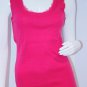 LINQ Pink Watermelon TANK Top SHIRT Silk TRIM XS or Large FREE SHIPPING